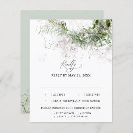 Boho Greenery Blätter Wedding RSVP