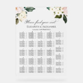 Boho Greenery Bloral Wedding Seating Acrylic Chart Acrylschild (Vorderseite)