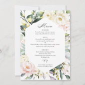 Boho Greenery Blumenrahmen Foto Wedding Menu Card Einladung (Vorderseite)