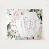 Boho Greenery Blumenrahmen Sweet 16 Backdrops Wandteppich (Vorderseite (Horizontal))