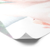 Boho Greenery Blumenrahmen Sweet 16 Willkommensban Poster (Ecke)