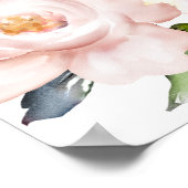 Boho Greenery Blumenrahmen Sweet 16 Willkommenszei Poster (Ecke)