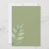Boho Greenery Botanical Wedding Einladung (Rückseite)