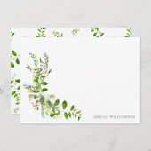 Boho Greenery Brautparty Dankeskarte (Vorne/Hinten)