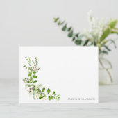 Boho Greenery Brautparty Dankeskarte (Stehend Vorderseite)