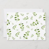 Boho Greenery Brautparty Dankeskarte (Rückseite)