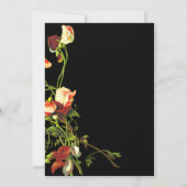 Boho Greenery Burgundy Rose Black Floral Wedding Save The Date (Rückseite)