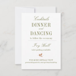 Boho Greenery Enclosure RSVP Karte