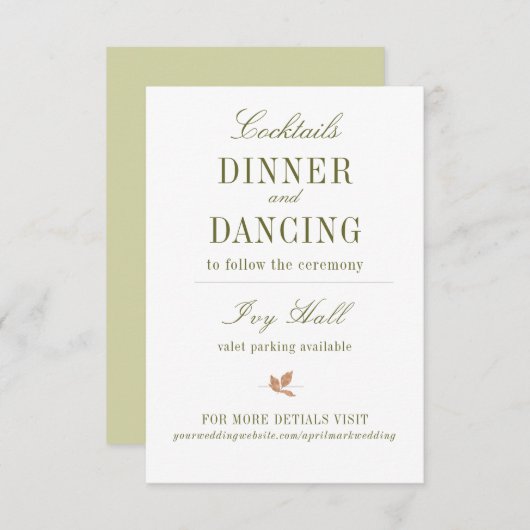 Boho Greenery Enclosure RSVP Karte (Vorne/Hinten)