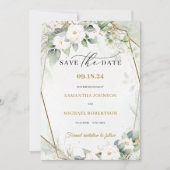 Boho Greenery eucalyptus Blume Save The Date (Vorderseite)