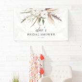 Boho Greenery Eucalyptus Brautparty Banner (Insitu)