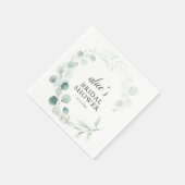 Boho Greenery Eucalyptus Brautparty Serviette (Ecke)