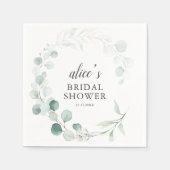 Boho Greenery Eucalyptus Bridal Shower Serviette (Vorderseite)