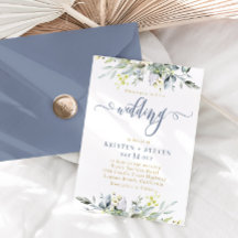 Boho Greenery Eucalyptus Wedding Dusty Blue
