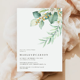 Boho Greenery Eucalyptus Wedding Rehearsal Dinner Einladung