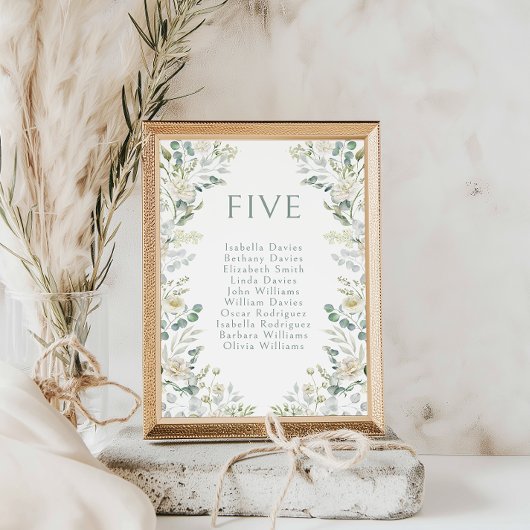 Boho Greenery Eucalyptus Wedding Tischnummern