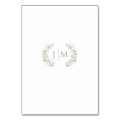 Boho Greenery Eucalyptus Wedding Tischnummern (Rückseite)