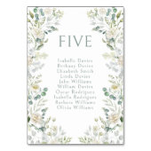 Boho Greenery Eucalyptus Wedding Tischnummern (Vorderseite)