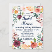 Boho Greenery Fall in Liebe Floral Brautparty Einladung (Vorderseite)