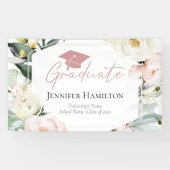 Boho Greenery Floral Frame Abschluss Banner (Horizontal)