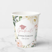 Boho Greenery Floral Frame Abschluss Pappbecher (Vorderseite)