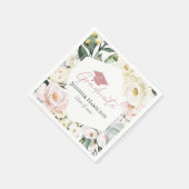 Boho Greenery Floral Frame Abschluss Serviette (Ecke)