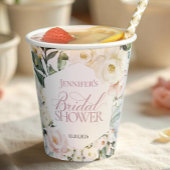 Boho Greenery Floral Frame Brautparty Pappbecher