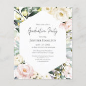 Boho Greenery Floral Frame Foto Graduation Party (Rückseite)