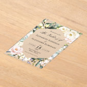 Boho Greenery Floral Frame Wedding Acryleinladungen (Ablage )