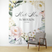 Boho Greenery Floral Frame Wedding Backdropps Wandteppich (Beispiel)