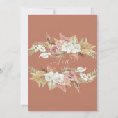 BOHO Greenery Floral Pampas Grass Macrame Wedding Einladung (Rückseite)