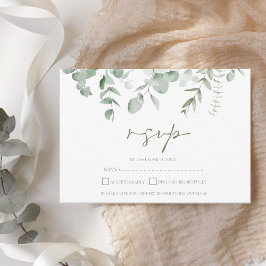 Boho Greenery Foliage Eucalyptus Wedding RSVP