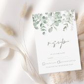Boho Greenery Foliage Eucalyptus Wedding RSVP