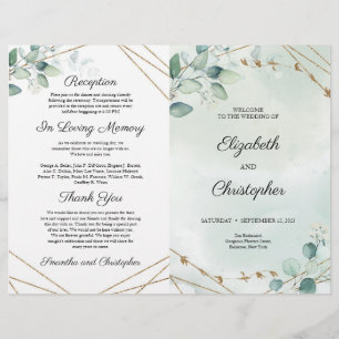Boho Greenery Foliage und Gold Geometric geflochte