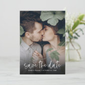 Boho Greenery Foto Save the Date (Stehend Vorderseite)