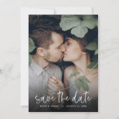 Boho Greenery Foto Save the Date (Vorderseite)