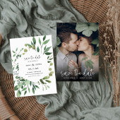 Boho Greenery Foto Save the Date