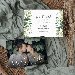 Boho Greenery Foto Save the Date