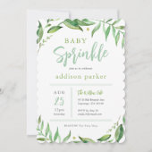 Boho Greenery Gender Neutral Baby Sprinkle Einladung (Vorderseite)