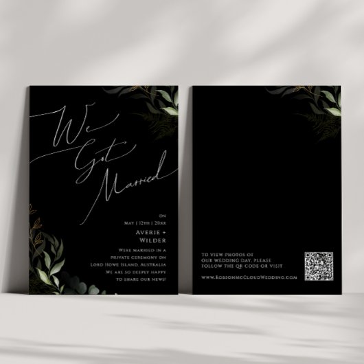 Boho Greenery Gold | Ankündigung der Schwarzarbeit