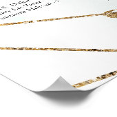 Boho Greenery Gold Geometric alphabetische Sitzplä Poster (Ecke)