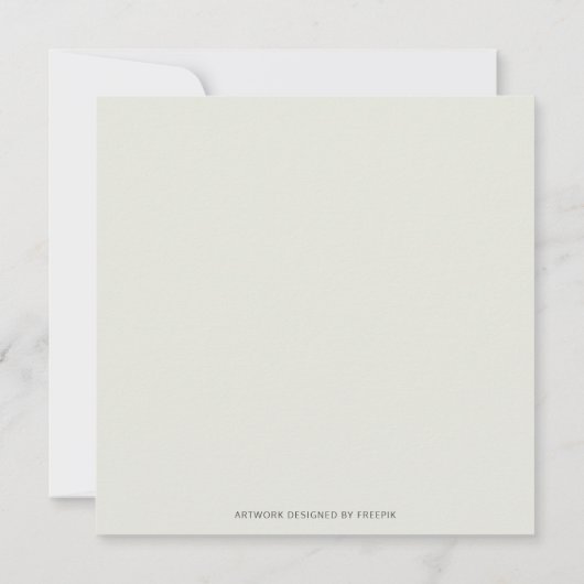 Boho Greenery Gold Geometric Bridal Luncheon Einladung (Rückseite)