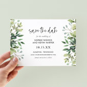 Boho Greenery Magnetic Save the Date Magnetkarte