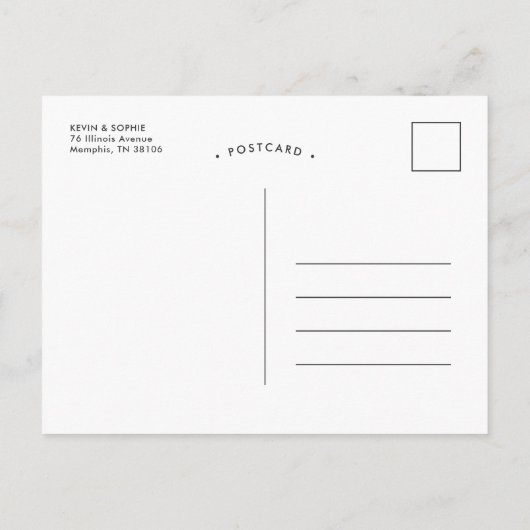 Boho Greenery Modern Ankündigung Datum freihalten (Rückseite)