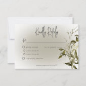 Boho Greenery Modern Response Card RSVP Karte (Vorderseite)