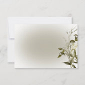 Boho Greenery Modern Response Card RSVP Karte (Rückseite)