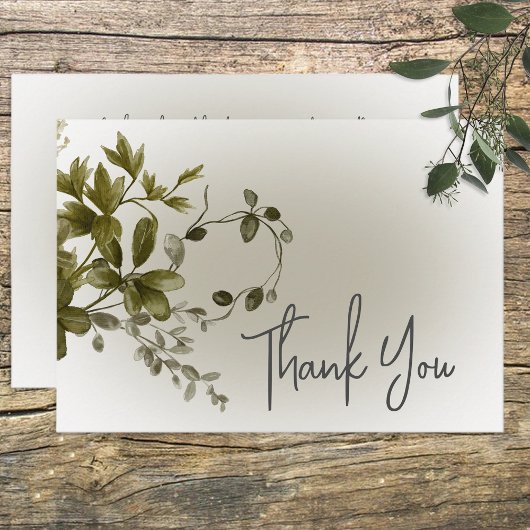 Boho Greenery Modern Wedding Vielen Dank Dankeskarte