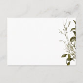 Boho Greenery Moderne Blumendetails Hochzeit Begleitkarte (Rückseite)