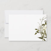 Boho Greenery Moderne Blumenhochzeit RSVP Karte (Rückseite)