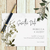 Boho Greenery Moderne Blumenhochzeit Save The Date